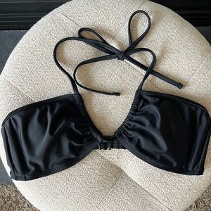 Aerie Black Halter Swimsuit Top